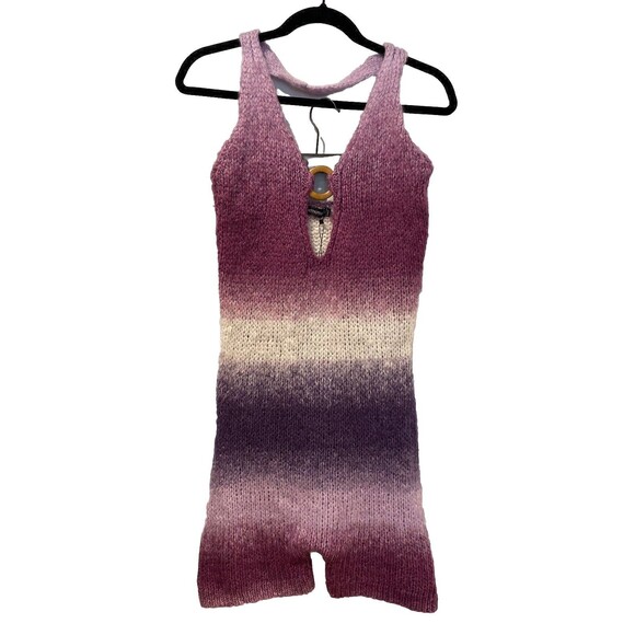 NEW PrettyLittleThing Romper Women Small Ombre Knit Stretch Travel Cover Up - Picture 1 of 8